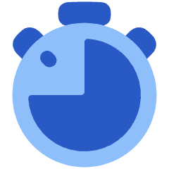 Stopwatch Three Quarter Icon from Plump Flat Set