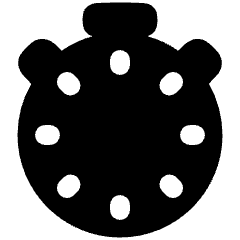 Stopwatch Zero Icon from Plump Solid Set