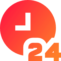 Time 24 Hours Icon from Sharp Gradient Set