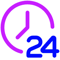 Time 24 Hours Icon from Plump Neon Set