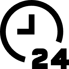 Time 24 Hours Icon from Sharp Line Set