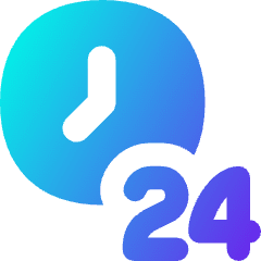 Time 24 Hours Icon from Flex Gradient Set