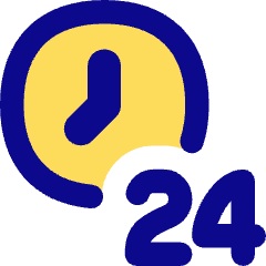 Time 24 Hours Icon from Flex Pop Set