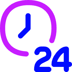 Time 24 Hours Icon from Flex Neon Set