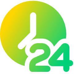 Time 24 Hours Icon from Plump Gradient Set