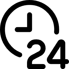 Time 24 Hours Icon from Core Line Set