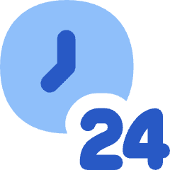 Time 24 Hours Icon from Flex Flat Set