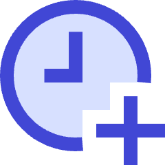 Time Add More Icon from Sharp Duo Set