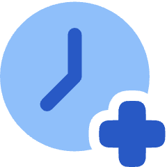 Time Add More Icon from Plump Flat Set