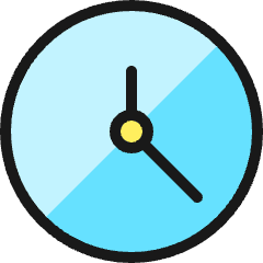 Time Clock Circle 1 Icon from Ultimate Colors Set
