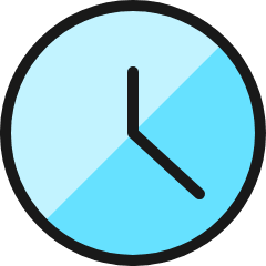 Time Clock Circle Icon from Ultimate Colors Set