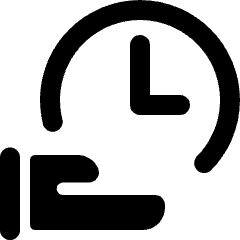 Time Clock Hand 1 Alternate Icon from Ultimate Bold Set