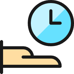 Time Clock Hand Icon from Ultimate Colors Set