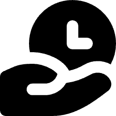 Time Clock Hand Icon from Micro Solid Set