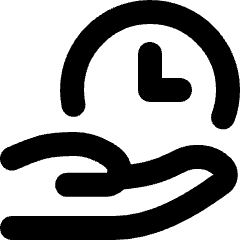 Time Clock Hand Icon from Micro Line Set