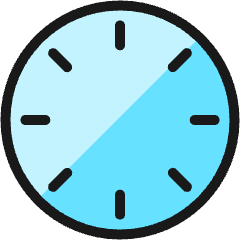 Time Clock Midnight Icon from Ultimate Colors Set