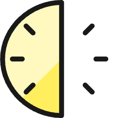 Time Clock Six 1 Icon from Ultimate Colors Set