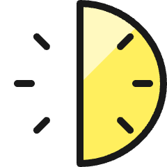 Time Clock Six Icon from Ultimate Colors Set