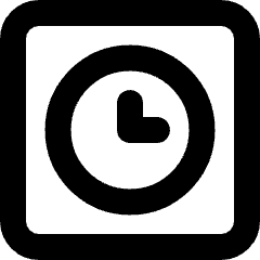 Time Clock Square Icon from Micro Line Set