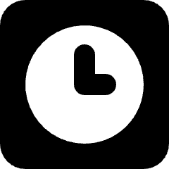 Time Clock Square Icon from Micro Solid Set