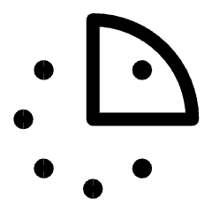 Time Clock Three Icon from Ultimate Regular Set