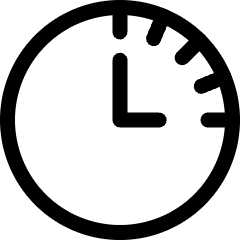 Time Clock Twelve To Three Icon from Ultimate Regular Set