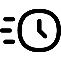 Time Duration Express Fast Icon from Flex Line Set