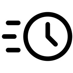 Time Duration Express Fast Icon from Plump Line Set