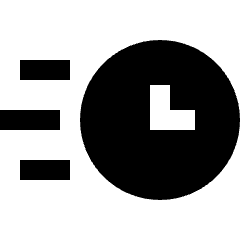 Time Duration Express Fast Icon from Sharp Solid Set