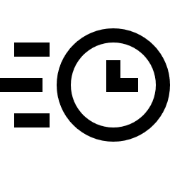 Time Duration Express Fast Icon from Sharp Line Set