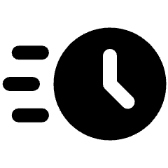 Time Duration Express Fast Icon from Plump Solid Set