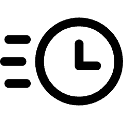 Time Duration Express Fast Icon from Core Line Set