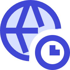 Time Globe Timezone Global Icon from Sharp Duo Set