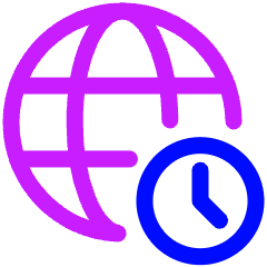 Time Globe Timezone Global Icon from Plump Neon Set