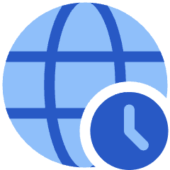 Time Globe Timezone Global Icon from Plump Flat Set