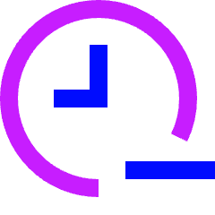 Time Less Reduce Icon from Sharp Neon Set