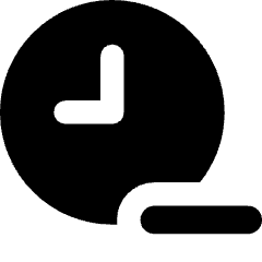 Time Less Reduce Icon from Core Solid Set