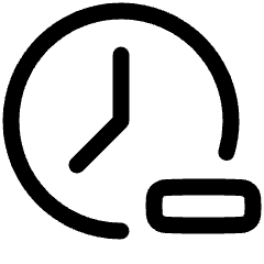 Time Less Reduce Icon from Plump Line Set