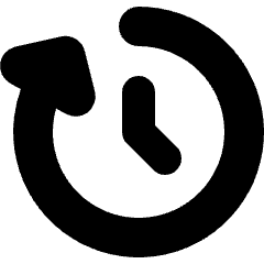 Time Reset Icon from Micro Solid Set