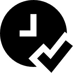 Time Schedule Set Icon from Sharp Solid Set