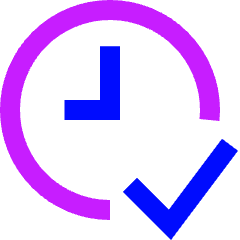 Time Schedule Set Icon from Sharp Neon Set