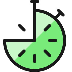 Time Stopwatch 3 Quarters Icon from Ultimate Colors Set