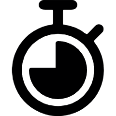 Time Stopwatch 3 Quarters Icon from Ultimate Bold Set