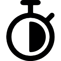 Time Stopwatch Half Icon from Ultimate Bold Set