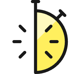 Time Stopwatch Half Icon from Ultimate Colors Set