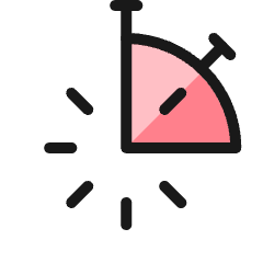 Time Stopwatch Quarter Icon from Ultimate Colors Set