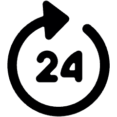 Time Twentfour Hours 1 Icon from Ultimate Bold Set