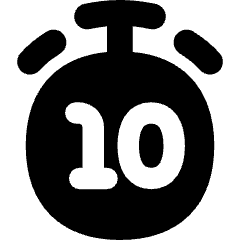 Timer 10 Seconds Icon from Flex Solid Set