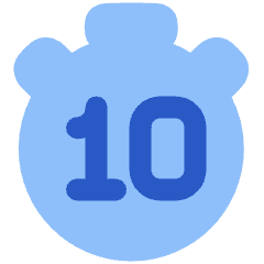 Timer 10 Seconds Icon from Plump Flat Set