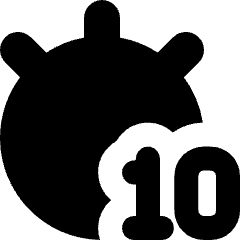 Timer 10 Seconds Icon from Micro Solid Set